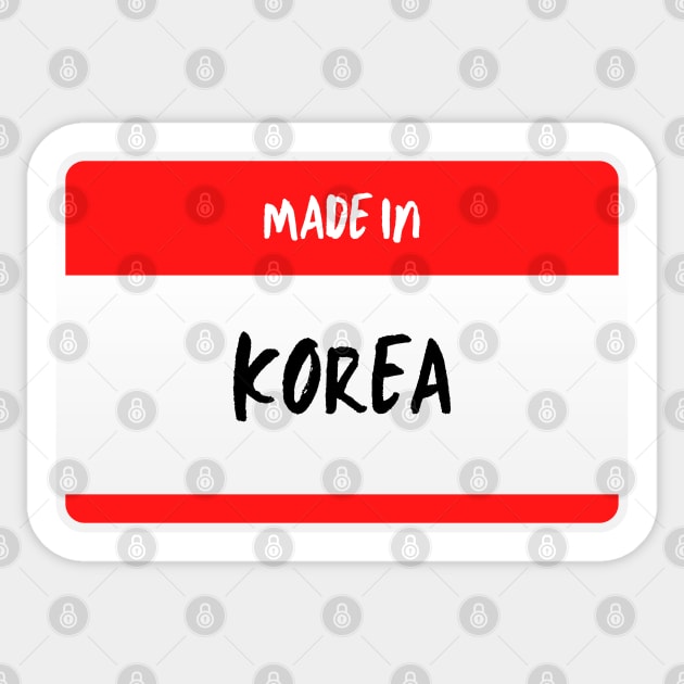 Made In Korea - Name Tag Sticker by The Korean Rage